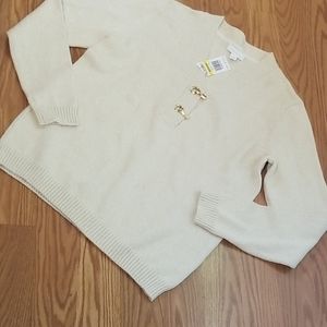 Charter club sweater with gold med‎